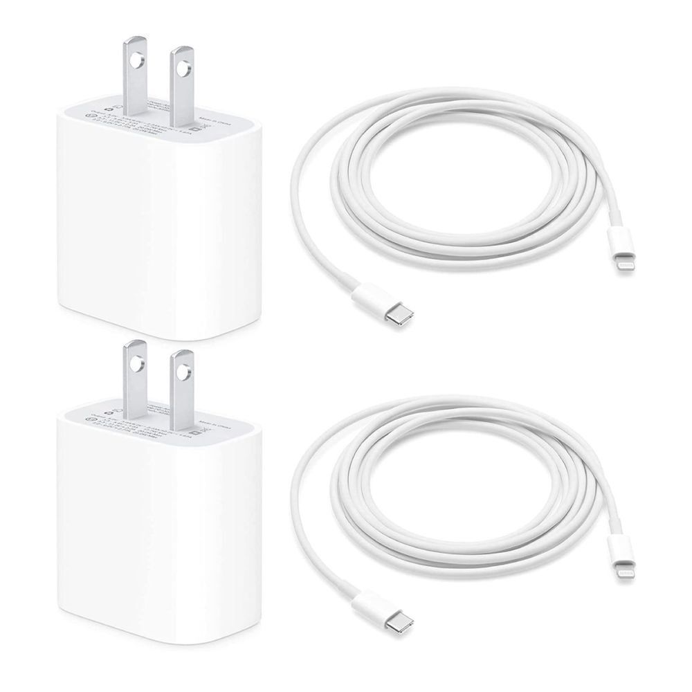 2-Pack 20W MFI Certified Fast Charger w/ 6FT And 10FT Cable for iphone 14 13 Pro